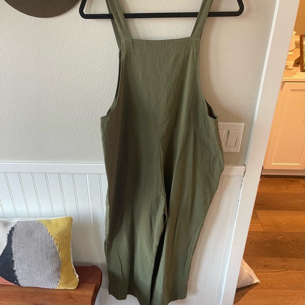 Olive Green Overalls